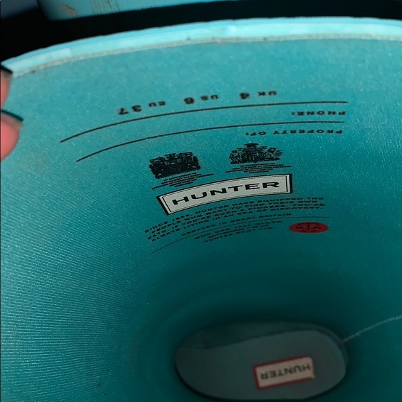 Tiffany Blue Hunter Rain Boots - Picture 3 of 4